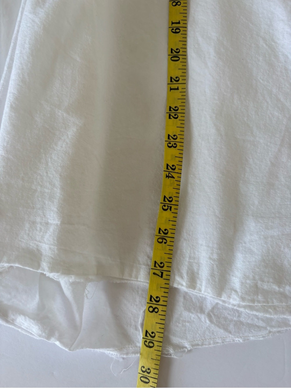 Magnolia Pearl White Lily Minnie Peasant Blouse Empire Waist Shirring Raw Edge - Picture 8 of 8